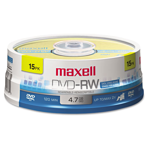 Picture of DVD-RW Rewritable Disc, 4.7 GB, 2x, Spindle, Gold, 15/Pack
