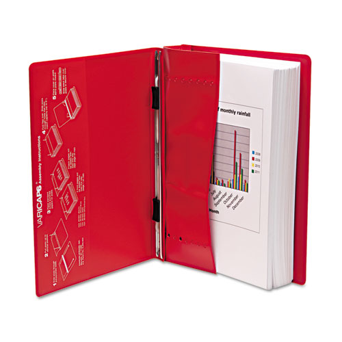 Picture of VariCap Expandable Binder, 2 Posts, 6" Capacity, 11 x 8.5, Red