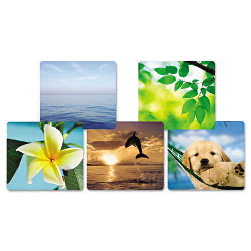 Picture of Recycled Mouse Pad, 9 x 8, Blue Ocean Design