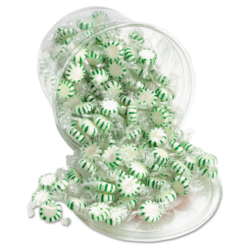 Picture of Starlight Mints, Spearmint Hard Candy, Individual Wrapped, 2 lb Resealable Tub
