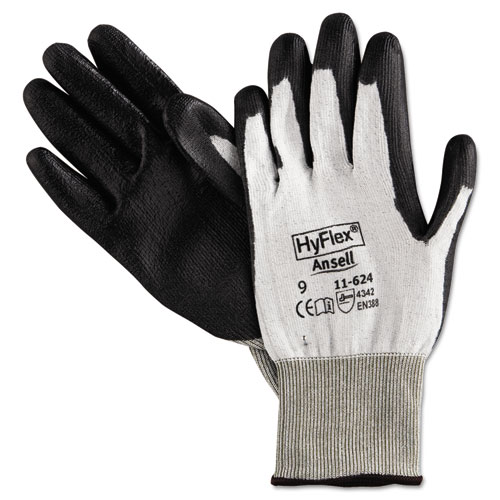 Hyflex Dyneema Cut-Protection Gloves, Gray, Size 9, 12 Pairs