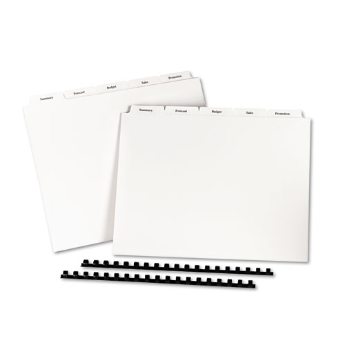 Picture of Customizable Print-On Dividers, Unpunched, For Xerox 5090 Copiers, 5-Tab, 11 x 8.5, White, 30 Sets