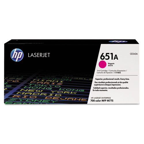 Picture of HP 651A, (CE343A) Magenta Original LaserJet Toner Cartridge