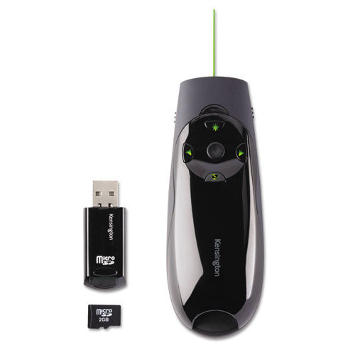 Picture of Presenter Expert Wireless Cursor Control with Green Laser and 2 GB Memory, Class 2, 150 ft Range, Black