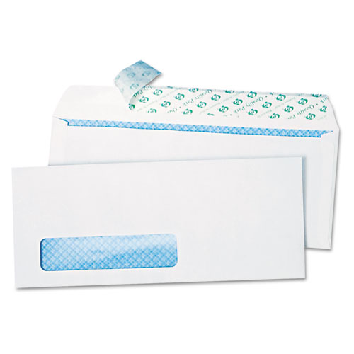 Picture of Redi-Strip Security Tinted Envelope, Address Window, #10, Commercial Flap, Redi-Strip Closure, 4.13 x 9.5, White, 1,000/Box