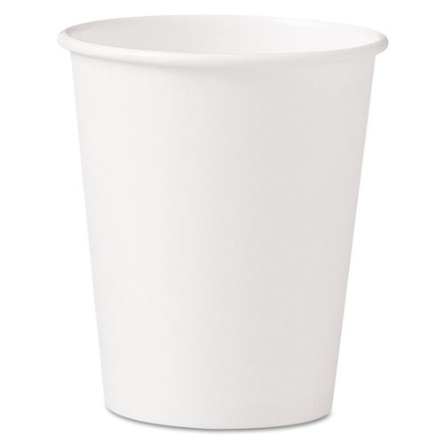 Picture of Single-Sided Poly Paper Hot Cups, 10 oz, White, 50 Sleeve, 20 Sleeves/Carton