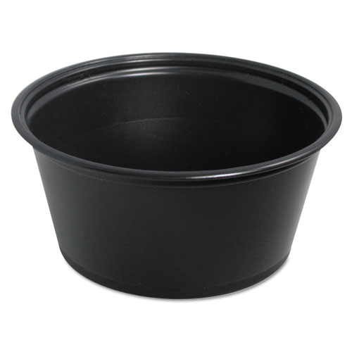 Picture of Conex Complements Portion/Medicine Cups, 3.25 oz, Black, 125/Bag, 20 Bags/Carton