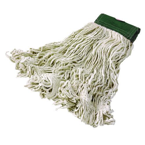 Picture of Super Stitch Blend Mop Heads, Cotton/Synthetic, White, Medium, 6/Carton