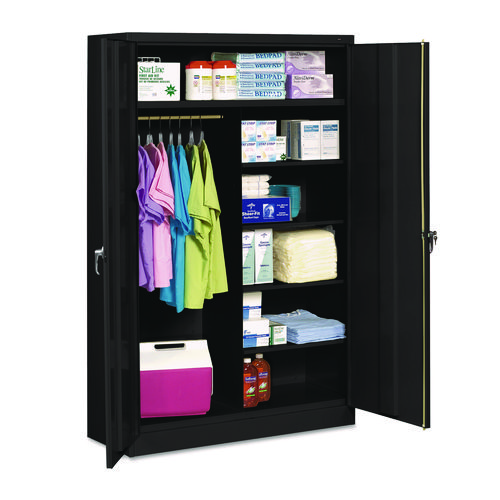 Picture of Jumbo Combination Steel Storage Cabinet, 48w x 24d x 78h, Black