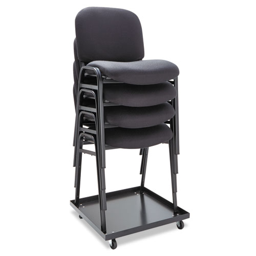 Picture of Alera Continental Series Stacking Chairs, Supports Up to 250 lb, 19.68" Seat Height, Black, 4/Carton