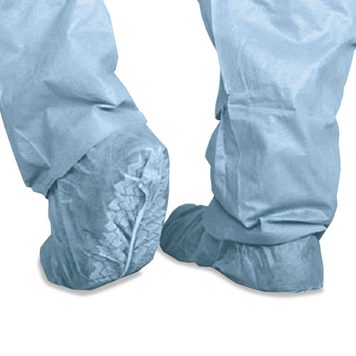 Picture of Polypropylene Non-Skid Shoe Covers, Large, Blue, 100/Box
