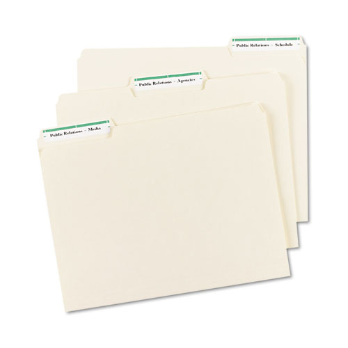 Picture of Permanent TrueBlock File Folder Labels with Sure Feed Technology, 0.66 x 3.44, White, 30/Sheet, 50 Sheets/Box