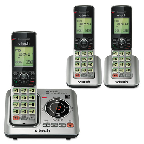 Cs6629-3+Cordless+Digital+Answering+System%2C+Base+And+2+Additional+Handsets