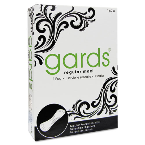 Gards+Vended+Sanitary+Napkins+%234%2C+250+Individually+Boxed+Napkins%2Fcarton