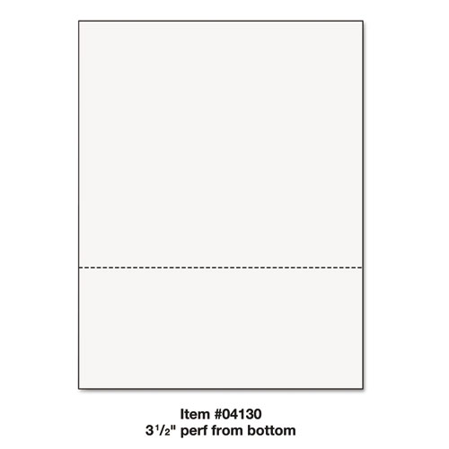 Picture of Perforated and Punched Paper, 92 Bright, 24 lb Bond Weight, 8.5 x 11, White, 500/Ream