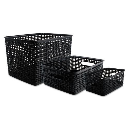 Picture of Weave Bins, 13.63 x 10.75 x 9, Black, 3/Pack