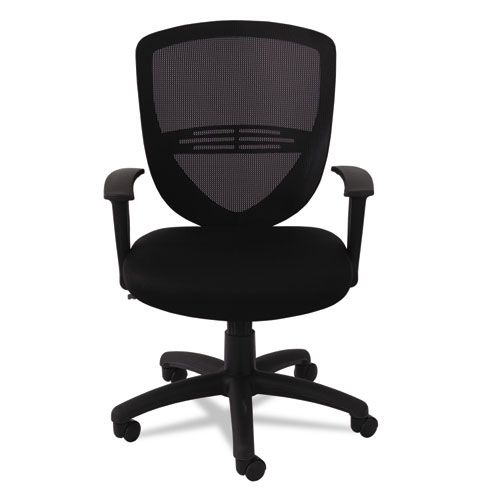 Picture of Swivel/Tilt Mesh Mid-Back Task Chair, Supports Up to 250 lb, 17.91" to 21.45" Seat Height, Black