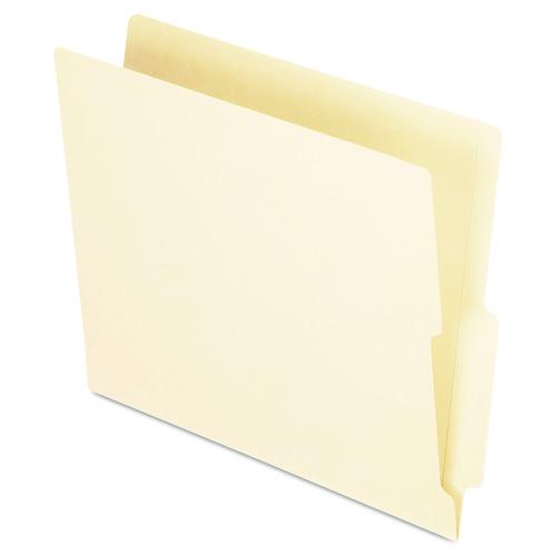 Picture of Manila End Tab Folders, 9.5" High Front, Straight 2-Ply Tabs, Letter Size, Manila, 100/Box