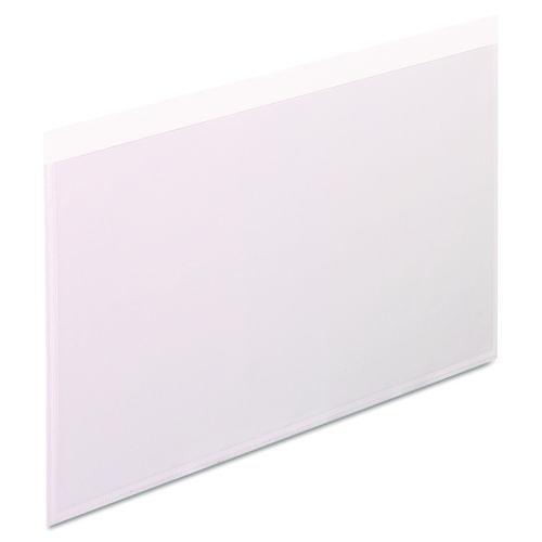 Picture of Self-Adhesive Pockets, 8" x 5", Clear Front/White Back, 100/Box