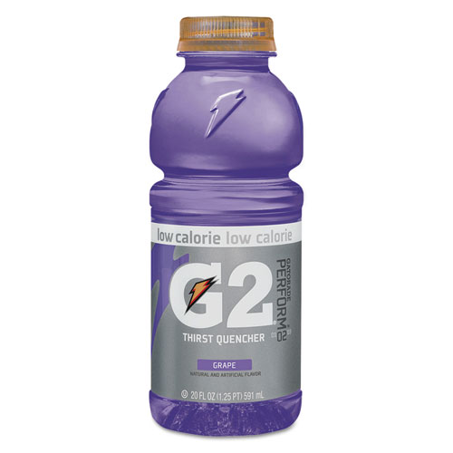 Picture of G2 Perform 02 Low-Calorie Thirst Quencher, Grape, 20 oz Bottle, 24/Carton