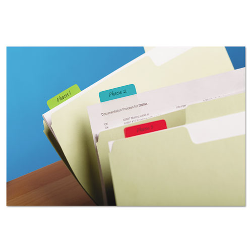 Picture of Solid Color Tabs, 1/5-Cut, Assorted Colors, 2" Wide, 24/Pack