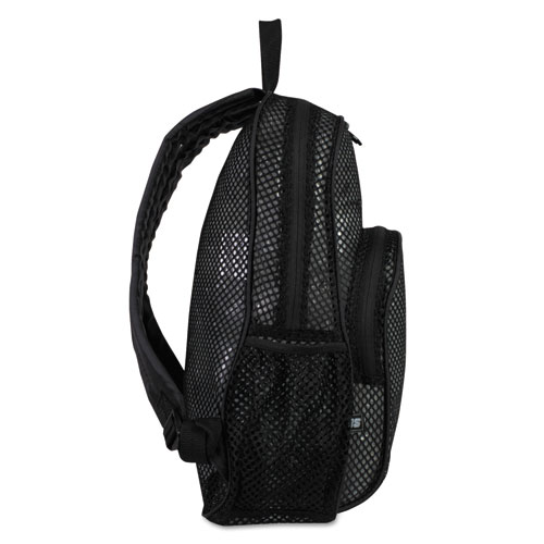 Picture of Mesh Backpack, Fits Devices Up to 17", Polyester, 12 x 17.5 x 5.5, Black