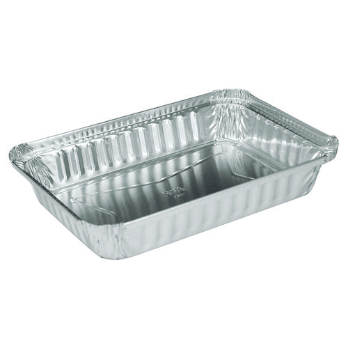 Picture of Aluminum Oblong Pan, Shallow, 1.5-lb Capacity, 6 x 8.59 x 1.25, Silver, 500/Carton