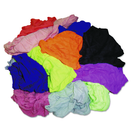 Picture of New Colored Knit Polo T-Shirt Rags, Assorted Colors, 10 Pounds/Carton