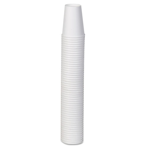 Picture of Paper Hot Cups, 12 oz, White, 50/Sleeve, 20 Sleeves/Carton