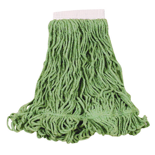 Picture of Super Stitch Blend Mop Heads, Cotton/Synthetic, Green, Large