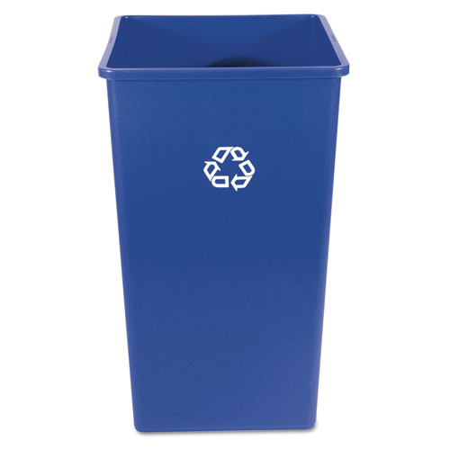 Square+Recycling+Container%2C+50+gal%2C+Plastic%2C+Blue