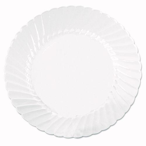 Picture of Classicware Plates, Plastic, 10.25" dia, Clear, 18/Bag, 8 Bags/Carton