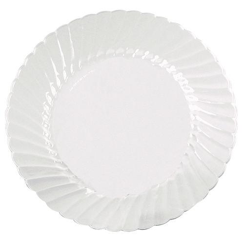 Picture of Classicware Plates, Plastic, 9" dia, Clear, 18/Bag, 10 Bags/Carton