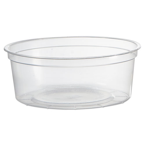 Picture of Deli Containers, 8 oz, Clear, Plastic, 50/Pack, 10 Pack/Carton