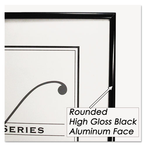 Picture of Metal Poster Frame, Plastic Face, 24 x 36, Black