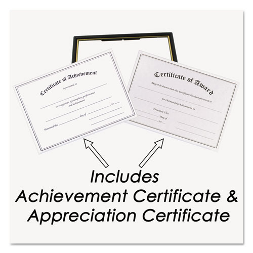 Picture of Economy Framed Achievement/Appreciation Awards, 11 x 8.5, Horiztontal Orientation, White with Black Border