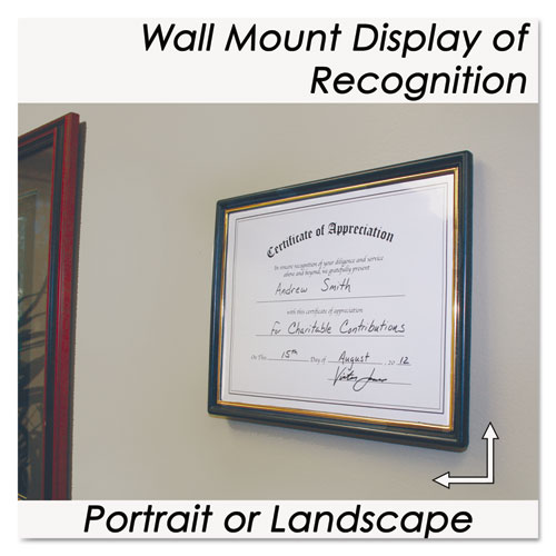 Picture of Economy Framed Achievement/Appreciation Awards, 11 x 8.5, Horiztontal Orientation, White with Black Border