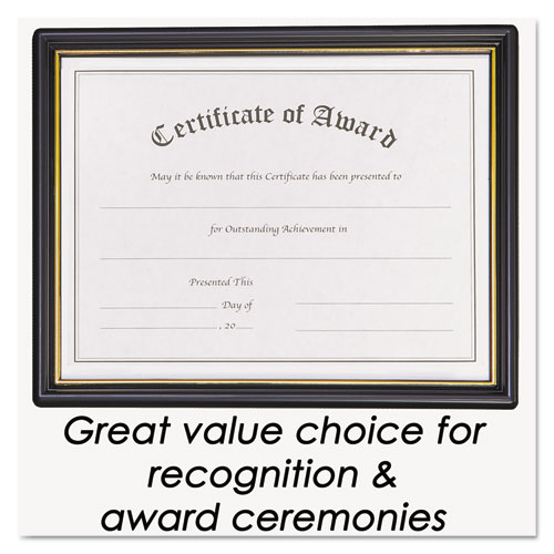 Picture of Economy Framed Achievement/Appreciation Awards, 11 x 8.5, Horiztontal Orientation, White with Black Border