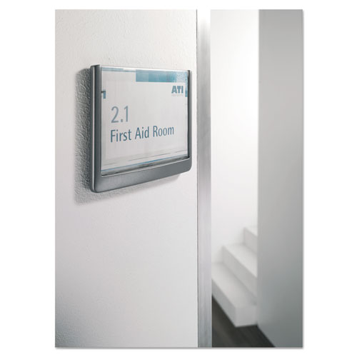 Picture of Click Sign Holder For Interior Walls, 6.75 x 0.63 x 5.13, Gray