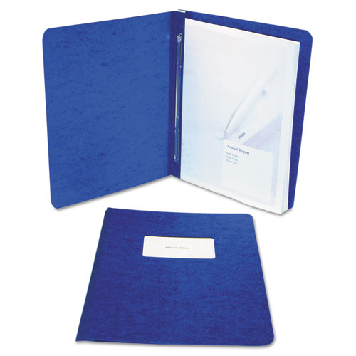 Picture of PRESSTEX Report Cover with Tyvek Reinforced Hinge, Side Bound, Two-Piece Prong Fastener, 3" Capacity, 8.5 x 11, Dark Blue