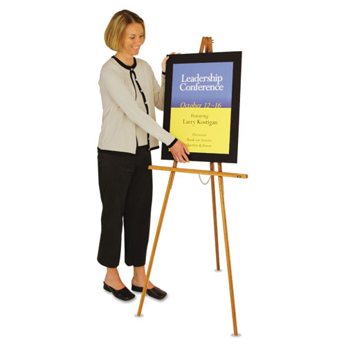 Picture of Lightweight Tripod Floor Easel, 64" High, Natural Oak