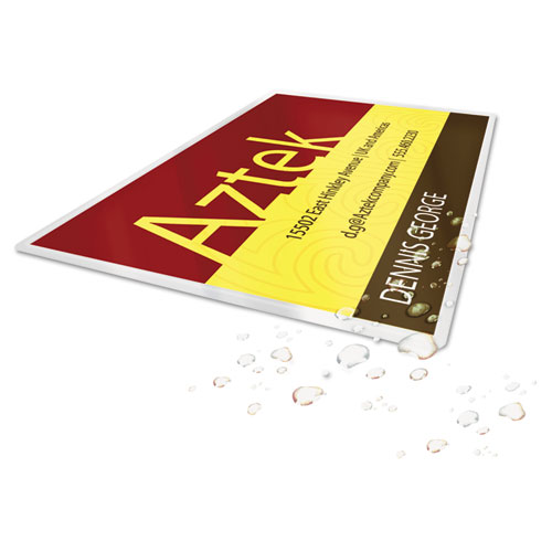 Picture of UltraClear Thermal Laminating Pouches, 5 mil, 3.69" x 2.19", Gloss Clear, 100/Box