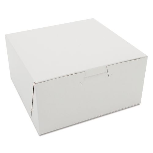 Picture of White One-Piece Non-Window Bakery Boxes, 6 x 6 x 3, White, Paper, 250/Carton