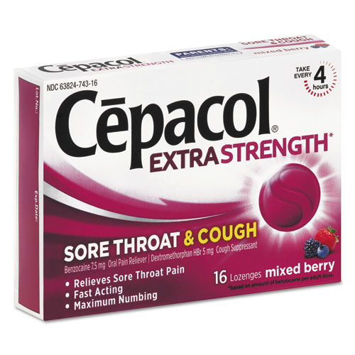 Picture of Sore Throat and Cough Lozenges, Mixed Berry, 16 Lozenges