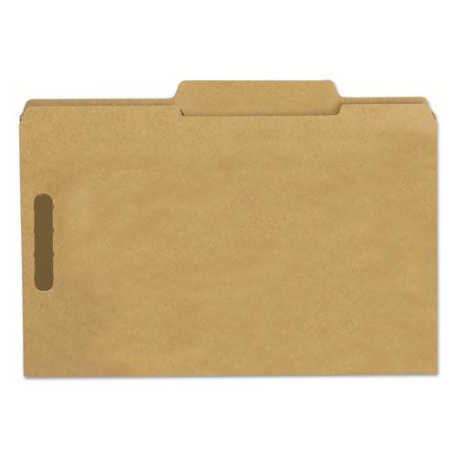 Picture of Top Tab 2-Fastener Folders, 2/5-Cut Tabs, Right of Center, Legal Size, 11 pt. Kraft, 50/Box