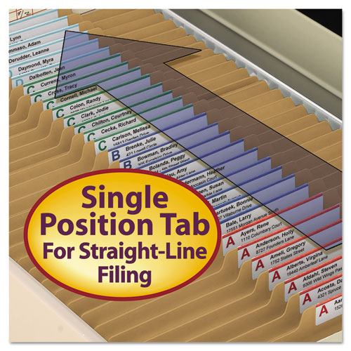 Picture of Top Tab 2-Fastener Folders, 2/5-Cut Tabs, Right of Center, Legal Size, 11 pt. Kraft, 50/Box