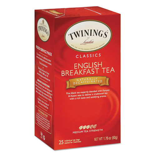 Picture of Tea Bags, English Breakfast Decaf, 1.76 oz, 25/Box