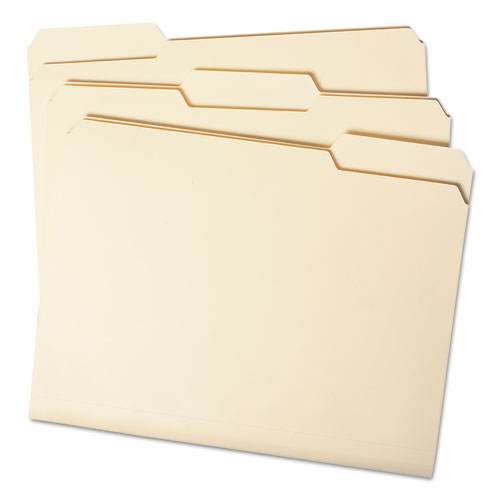 Picture of Manila File Folders, 1/3-Cut Tabs, Letter Size, 100/Box