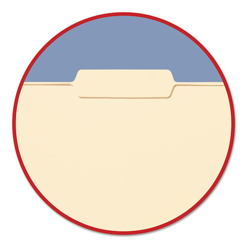 Picture of WaterShed Top Tab File Folders, 1/3-Cut Tabs: Assorted, Letter Size, 0.75" Expansion, Manila, 100/Box