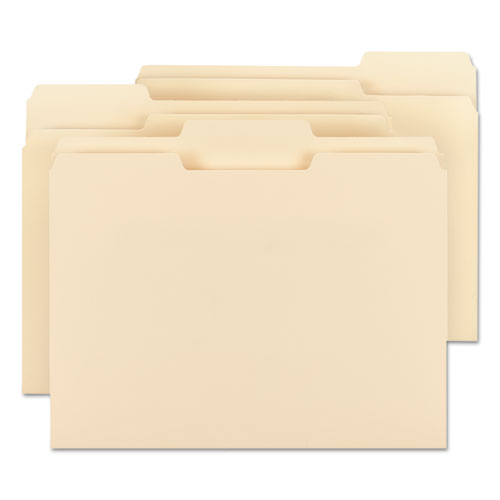 Picture of Manila File Folders, 1/3-Cut Tabs, Letter Size, 100/Box